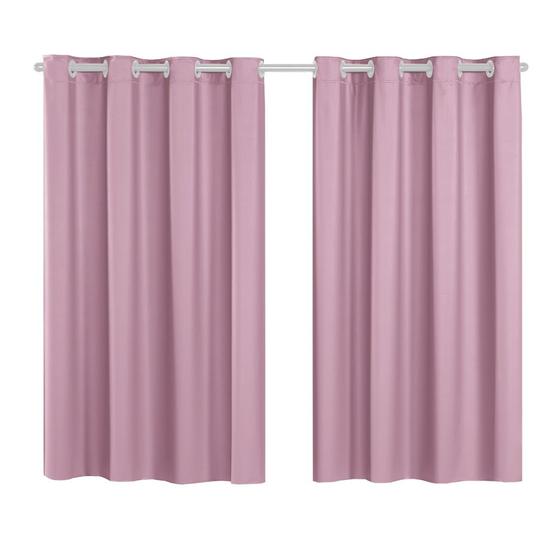 Imagem de Cortina De PVC Quarto Menina Rosa Blecaute Liso 2,80x1,70