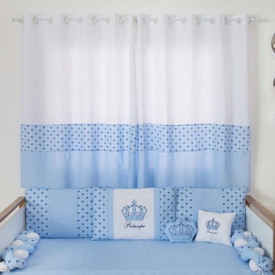 Imagem de Cortina de Quarto para Bebê e Infantil Imperial Azul