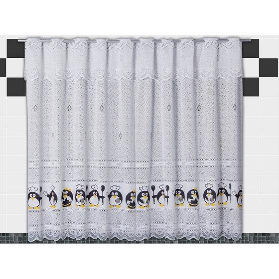 Imagem de Cortina de Renda Bartolini Pinguim 2,20m x 1,20m Cortilester