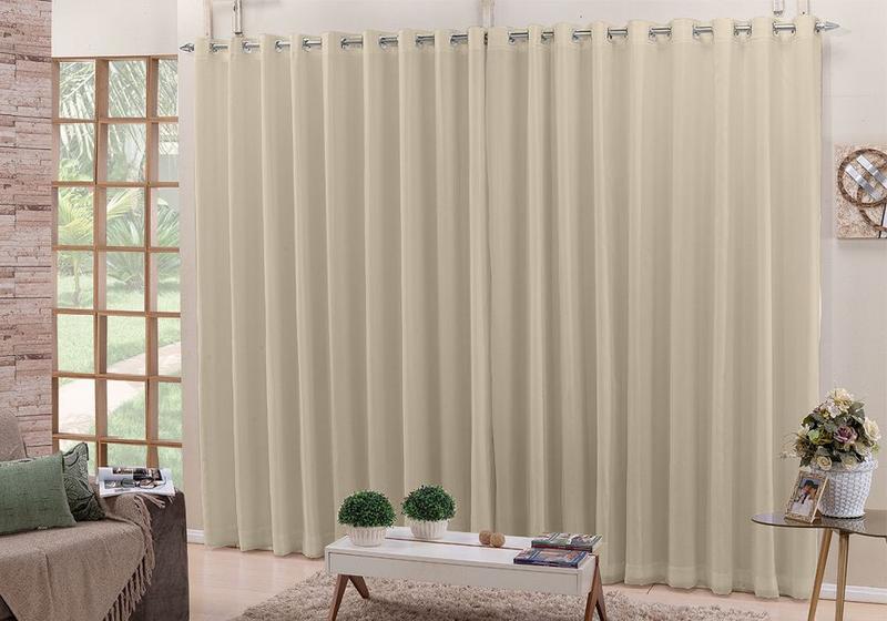 Cortina De Varão Voil Pérola 3,00x2,30 Forro Blackout Tecido é boa?