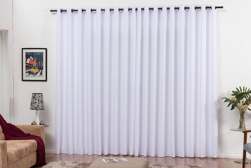 Imagem de CORTINA DECORATIVA MODELO ROMA VÁRIAS CORES COM ILHÓS 3,00m x 2,50m METROS