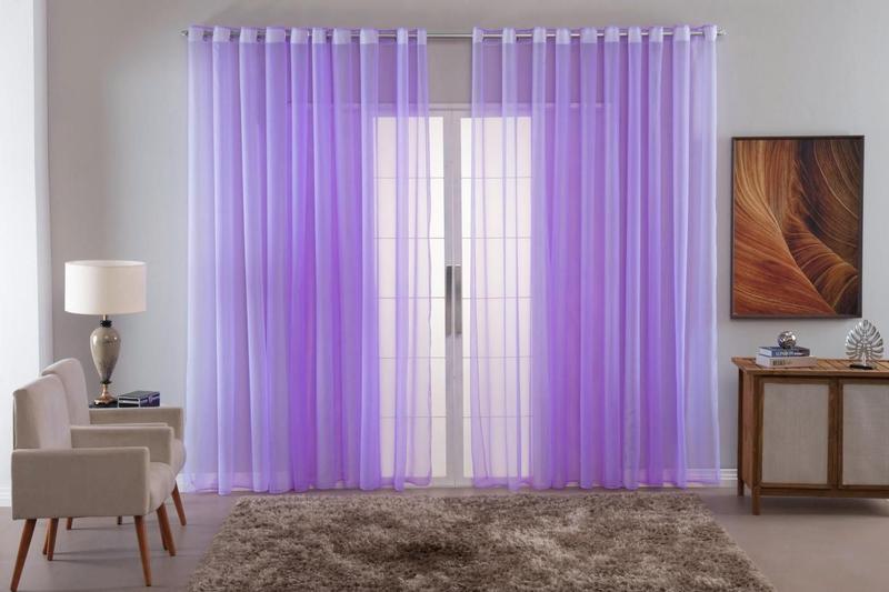 Imagem de cortina delicate voal liso quarto sala decoraçao 3,00x2,50