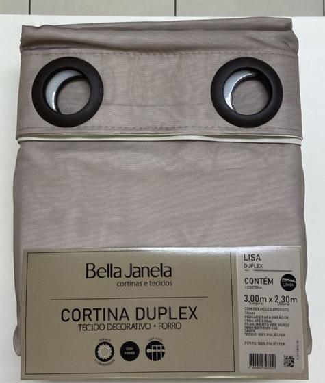 Imagem de Cortina Duplex 3,00 x 2,30 Lisa Bella Janela