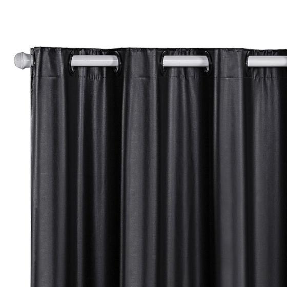 Imagem de Cortina Folha Blackout PVC 1,10m x 1,30m Uma Parte 100% Blecaute Veda Luz Sala Quarto Várias Cores