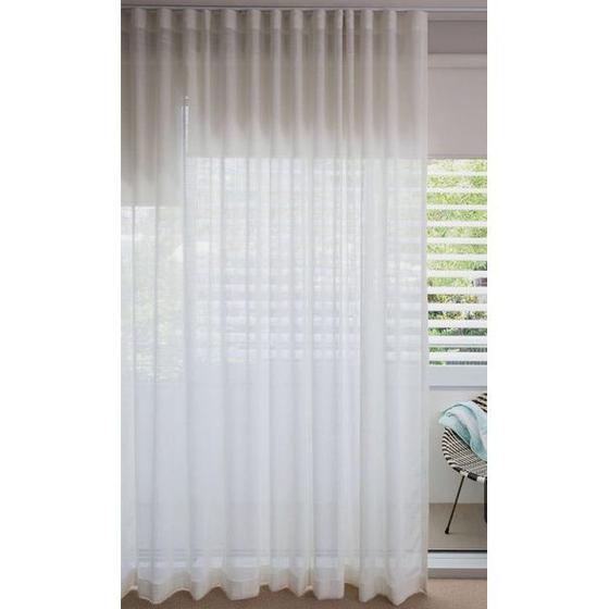 Cortina Gaze De Linho 6,00m x 2,80m Sem Forro Para Trilho Suiço