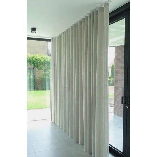 Cortina Gaze De Linho 6,00m x 2,80m Sem Forro Para Trilho Suiço