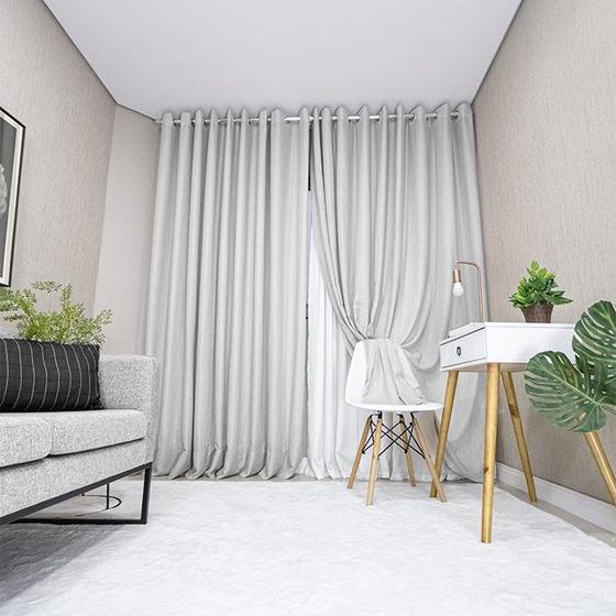 Cortina Gaze de Linho com Forro Sala e Quarto GLM 3.00 x 2.60 m Menor preço em Cortina Gaze de Linho com Forro Sala e Quarto GLM 3.00 x 2.60 m