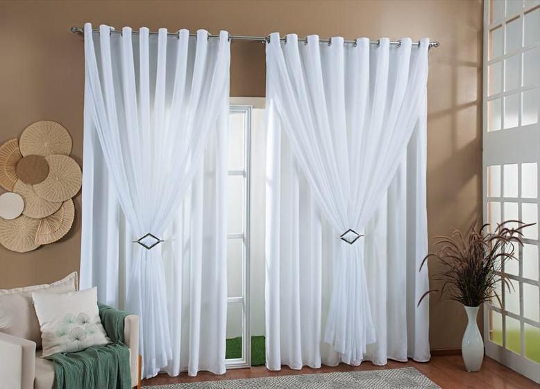 Imagem de Cortina Ge Linho Forro Blackout 5,00X2,20 Branco