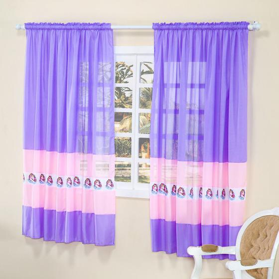 Cortina Infantil Menina Lilás com Estampa de Unicórnio 2,00m x 1,60m para Varão Simples Menor preço em Cortina Infantil Menina Lilás com Estampa de Unicórnio 2,00m x 1,60m para Varão Simples