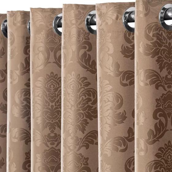 Imagem de Cortina Jacquard 2,80x1,80 Semi Blackout Luxo Sala e Quarto