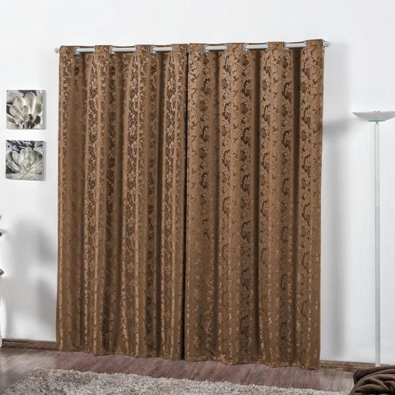 Imagem de Cortina Jacquard 4m x 2,70m Tabaco