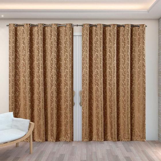 Imagem de Cortina Jacquard Avela Sala Quarto Semi Blackout 4,00X2,80