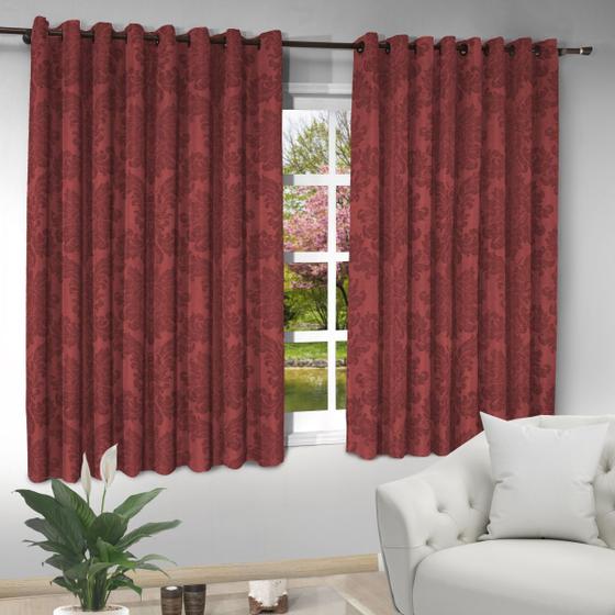 Imagem de Cortina Jacquard Quarto Sala Semi Blackout 1,70m x 2,60m