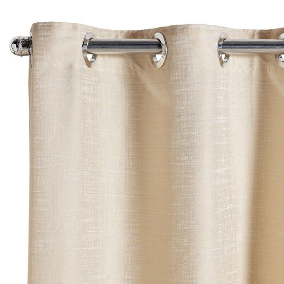 Imagem de Cortina Jacquard Rústica Desert 2,70m x 1,60m Semi Blackout para Sala Quarto Texturizado Moderna