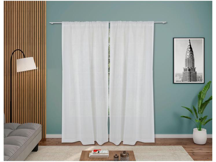 Cortina Lartex Voil Cinza Claro Antun 230x270cm