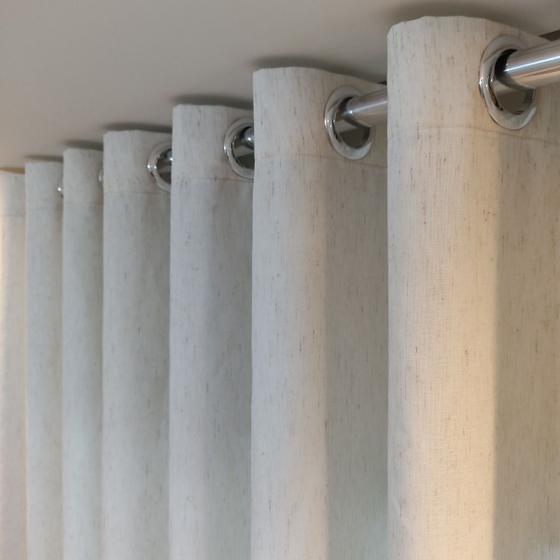 Imagem de Cortina Luxo Sofisticada De Voil Gaze De Linho Com Forro Microfibra Leve P/ Varão 10,00x2,80 Direto Da Fábrica