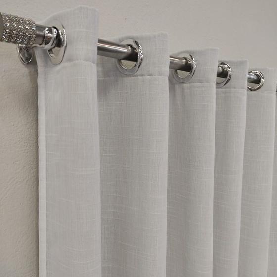 Imagem de Cortina Luxuosa Voal Gase De Linho Com Forro Blackout 4,00x2,60 Luxo