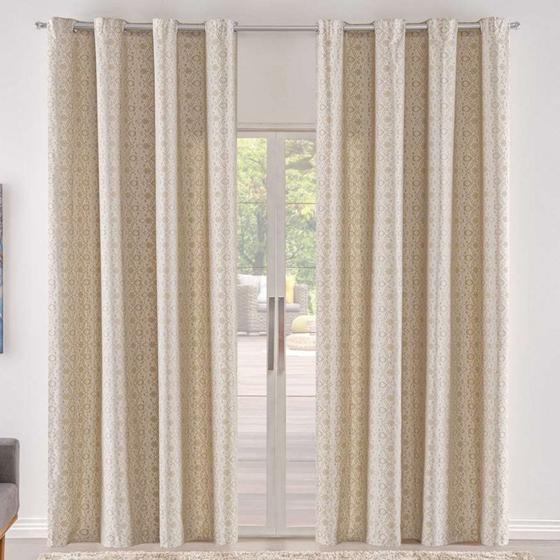 Imagem de Cortina Michigan 2 00 m X 1 80 m Para Sala Quarto Varão Tecido Jacquard para Encantar e Transformar Sua Casa com Estilo