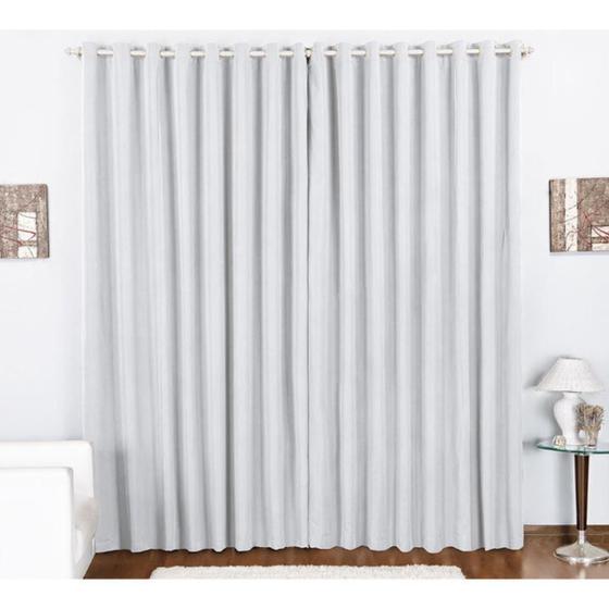 Cortina Oxford Branco 5.00 X 2.50 Para Sala / Quarto Menor preço em Cortina Oxford Branco 5.00 X 2.50 Para Sala / Quarto