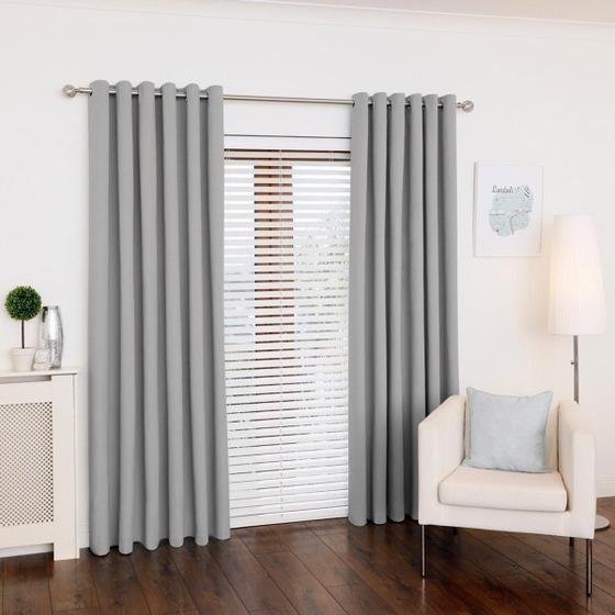 Imagem de Cortina Oxford Cinza-Claro 300X270 Sala/Quarto Fabritex