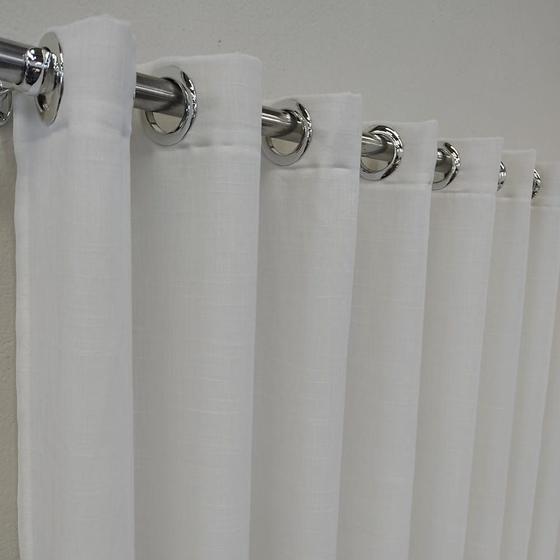 Imagem de Cortina P/ Bastão Voil Linho Forrada Com Microfibra Alto Padrão Janela 3,00x1,80