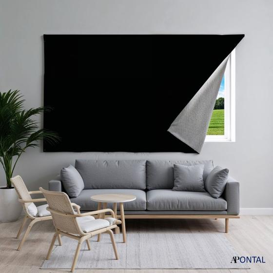 Cortina Painel Blackout com Tira Autocolante para Sala Quarto Cozinha Fácil Instalação Menor preço em Cortina Painel Blackout com Tira Autocolante para Sala Quarto Cozinha Fácil Instalação