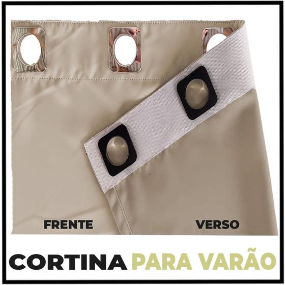 Imagem de cortina para apartamento Veneza corta luz 8,00 x 2,30 branco