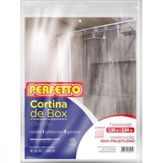 Imagem de Cortina Para Box Perfetto Transparente 1,38 X 2,00M 0143