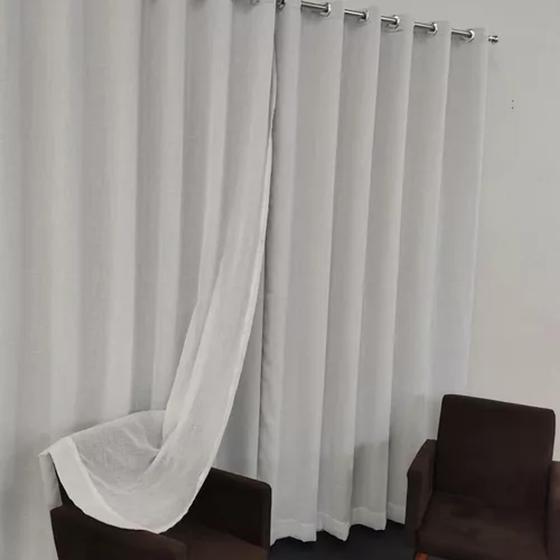 Imagem de Cortina Para Parede Sala Linho E Blackout 100% 4,00x2,60