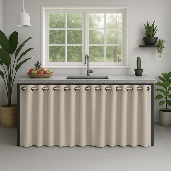 Cortina Para Pia De Cozinha Pvc Impermeável Envio Imediato é boa?