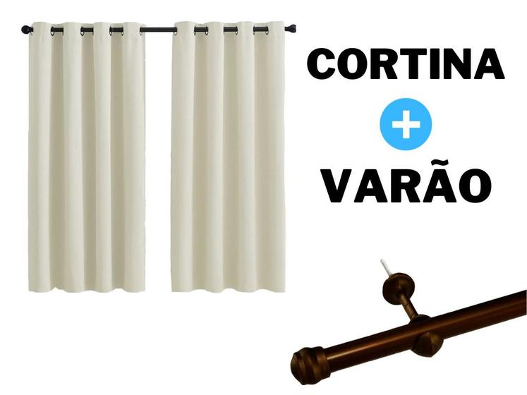 Cortina Para Quarto Com Varão Incluso Kit Completo Oxford Menor preço em Cortina Para Quarto Com Varão Incluso Kit Completo Oxford