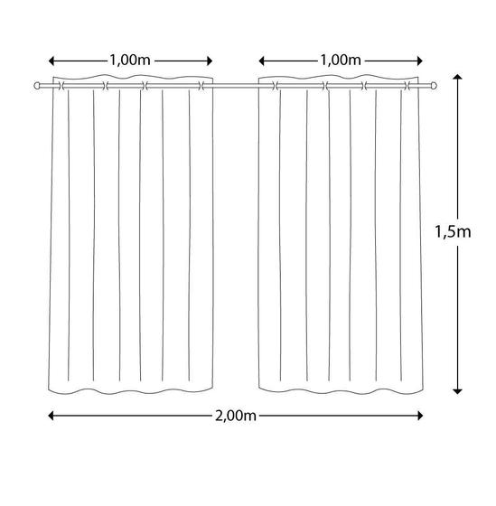 Imagem de Cortina Para Quarto Infantil 2.00 X 1,50 Estampada