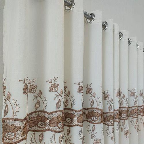 Imagem de Cortina Para Sala E Quarto Meia Parede Linho Com Forro Microfibra