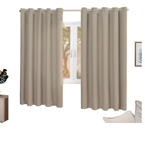 Cortina para Sala ou Quarto Janela Blackout Tecido Eliós Cromado 4,00m