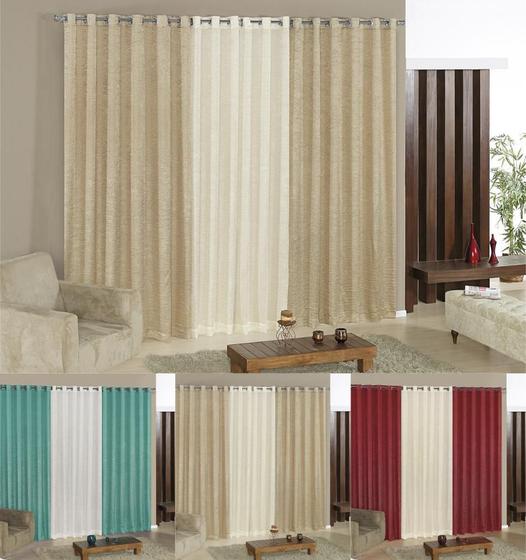 cortina para sala quarto 200cm x 180cm moderna curtinas elegante cetim