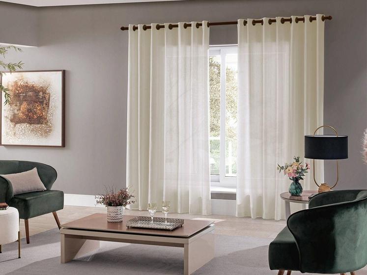 Imagem de Cortina Para Sala/Quarto Barcelona 400x250 com Ilhós Cromado