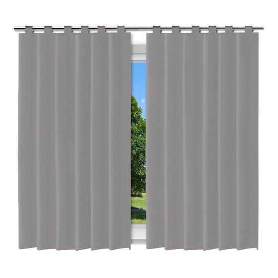 Cortina Para Sala Quarto Blackout Pelicula corta luz Com Alça 200x140 - Vida pratika Imagem de Cortina Para Sala Quarto Blackout Pelicula corta luz Com Alça 200x140