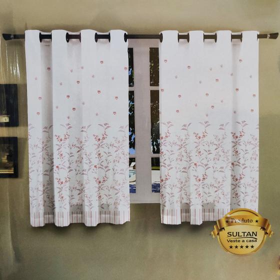 Cortina Para Sala Quarto Cozinha Primavera Ilhoses 200 x 140 Sultan
