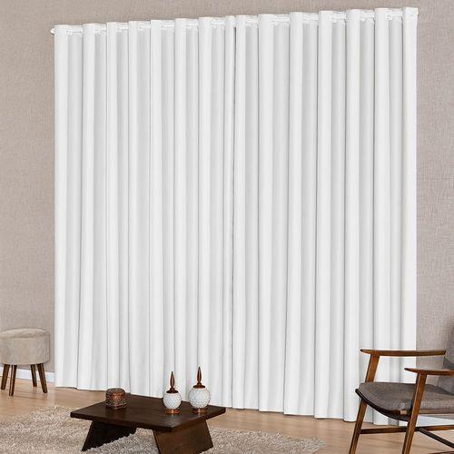 Imagem de cortina para sala quarto em tecido oxford branco 3,00x2,20