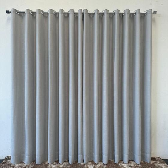 Imagem de Cortina Para Suíte Sala Quarto Voil Linho Com Forro Leve Microfibra Alto Padrão 3,00x2,20