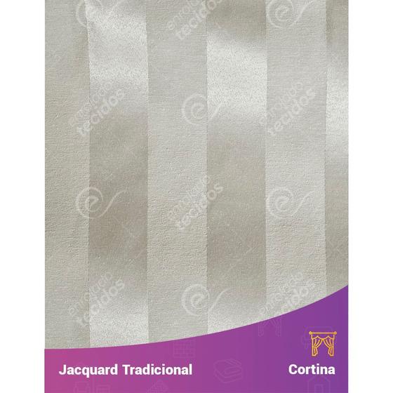 Cortina para varão em Jacquard Listrado Tradicional Bege Marfim - 1,80m x 2,00m Menor preço em Cortina para varão em Jacquard Listrado Tradicional Bege Marfim - 1,80m x 2,00m