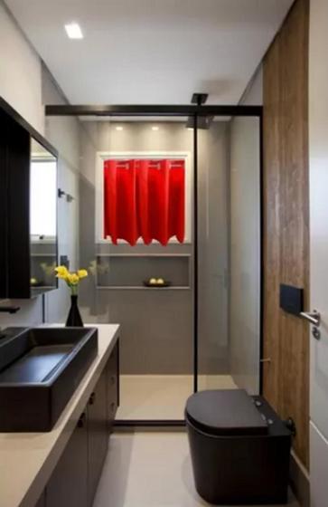 Imagem de Cortina Para Vitrô De Banheiro ou Janela de Banheiro Impermeável - PVC 1,10m X 0,90 cm