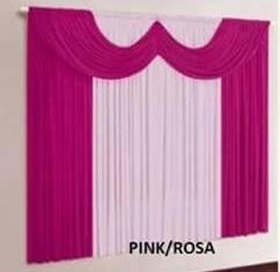Imagem de Cortina Paris Para Quarto Ou Sala 2,00 X 1,70 pink rosa