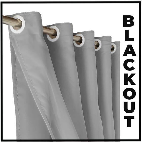 Imagem de cortina pé direito blackout c/voal 5,00 x 4,30 Lisboa branco