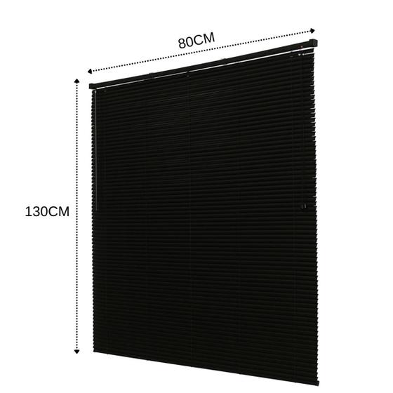 Imagem de Cortina Persiana Horizontal Pvc Blackout 0,80m X 1,30m