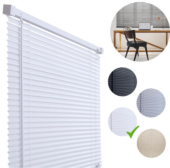 Cortina Persiana para quarto cozinha escritório De pvc Horizontal Menor preço em Cortina Persiana para quarto cozinha escritório De pvc Horizontal