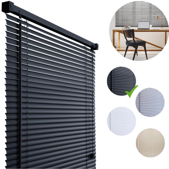 Cortina Persiana Para Quarto cozinha Escritório Sala de PVC Horizontal 120cm Menor preço em Cortina Persiana Para Quarto cozinha Escritório Sala de PVC Horizontal 120cm