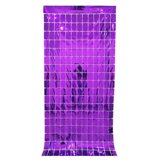 Imagem de Cortina QUADRADA Metalizada 1MX2M Shimmer 4d Tema Painel 1x2 mts