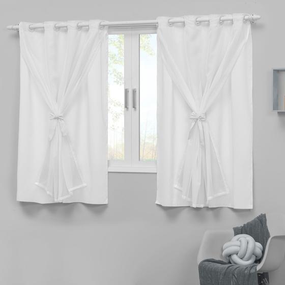 Imagem de Cortina Quarto Infantil Branco 2,20m x 1,30m Teen