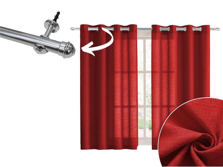 Imagem de  Cortina Rustica 3 Metros Com Varão Incluso 2 Metros Sala Quarto